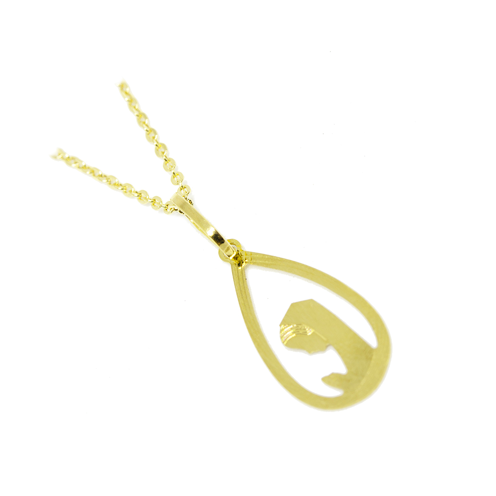 Colar com Pingente Madona em Ouro 18 Kilates - 25307